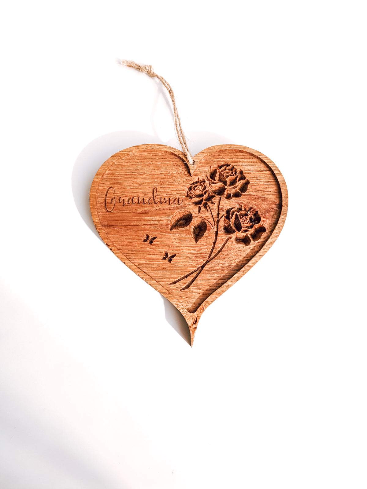 Wooden Hanging Heart - Grandma