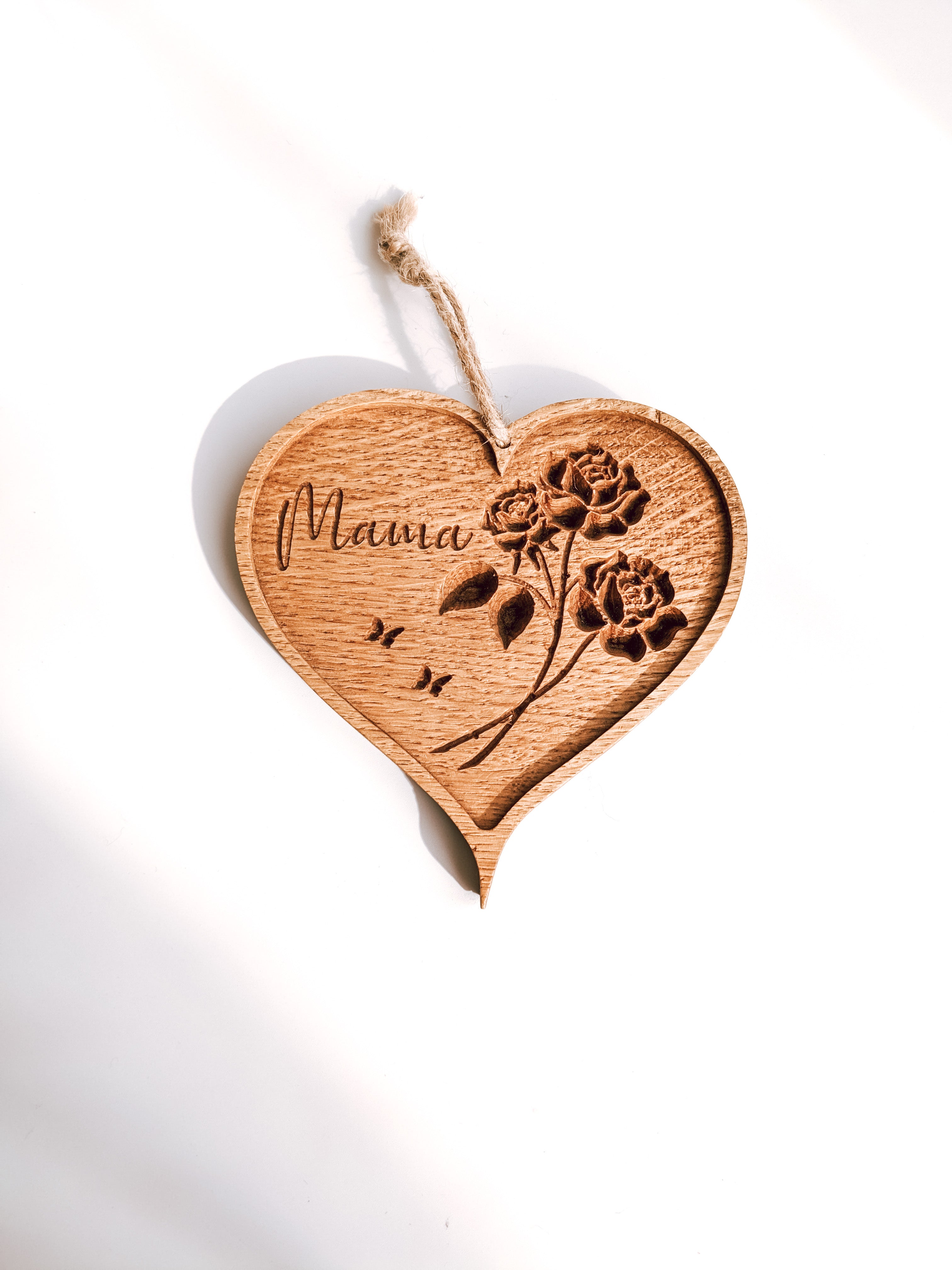 Wooden Hanging Heart - Mama