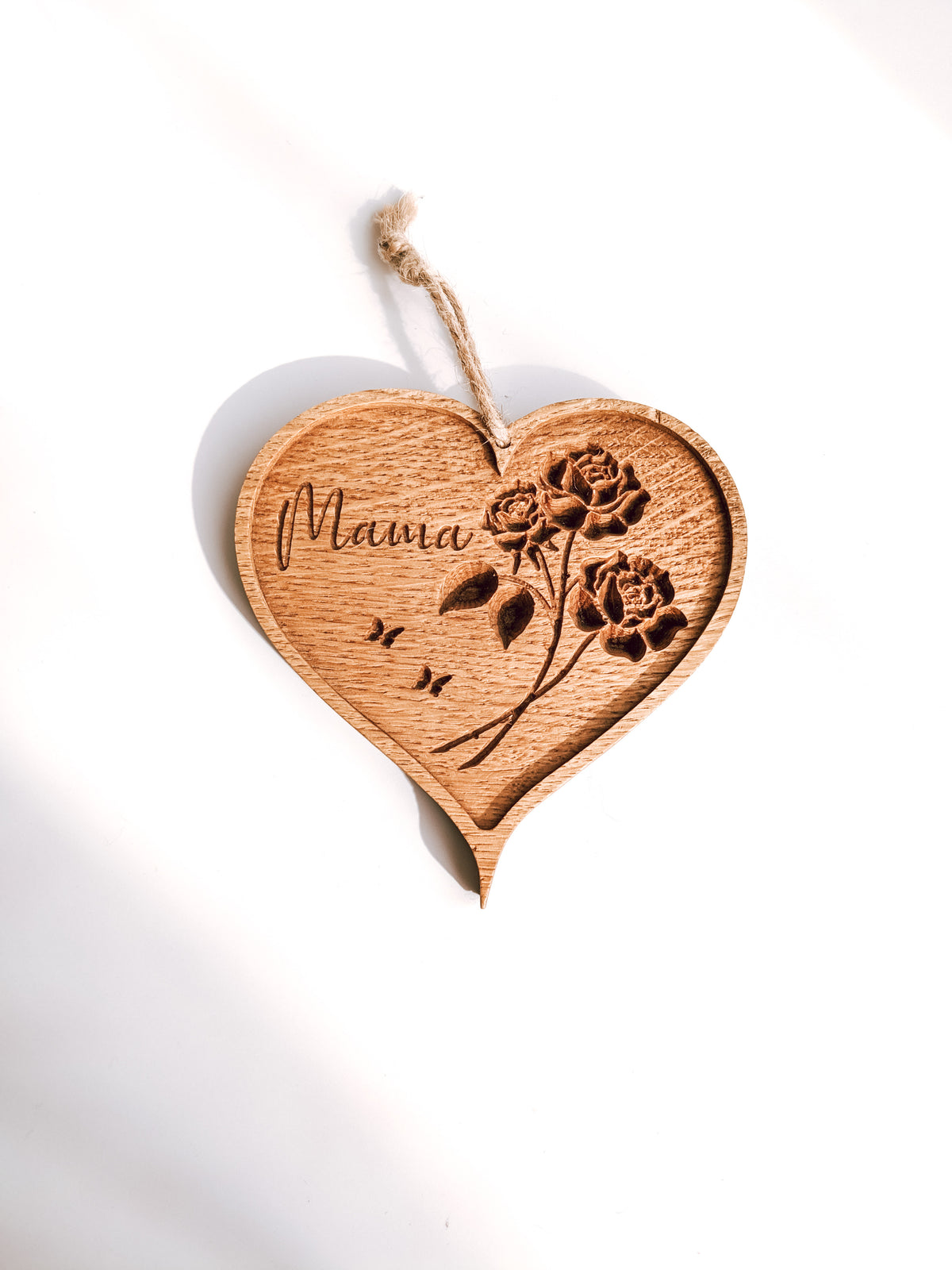 Wooden Hanging Heart - Mama